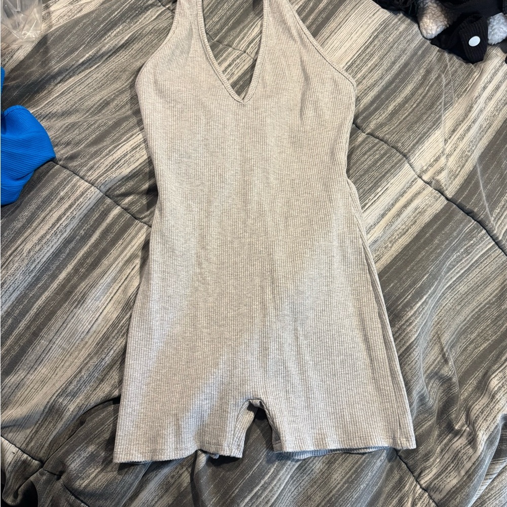 Gray Sleeveless Jumpsuit